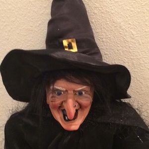 Halloween witch has a string attachment